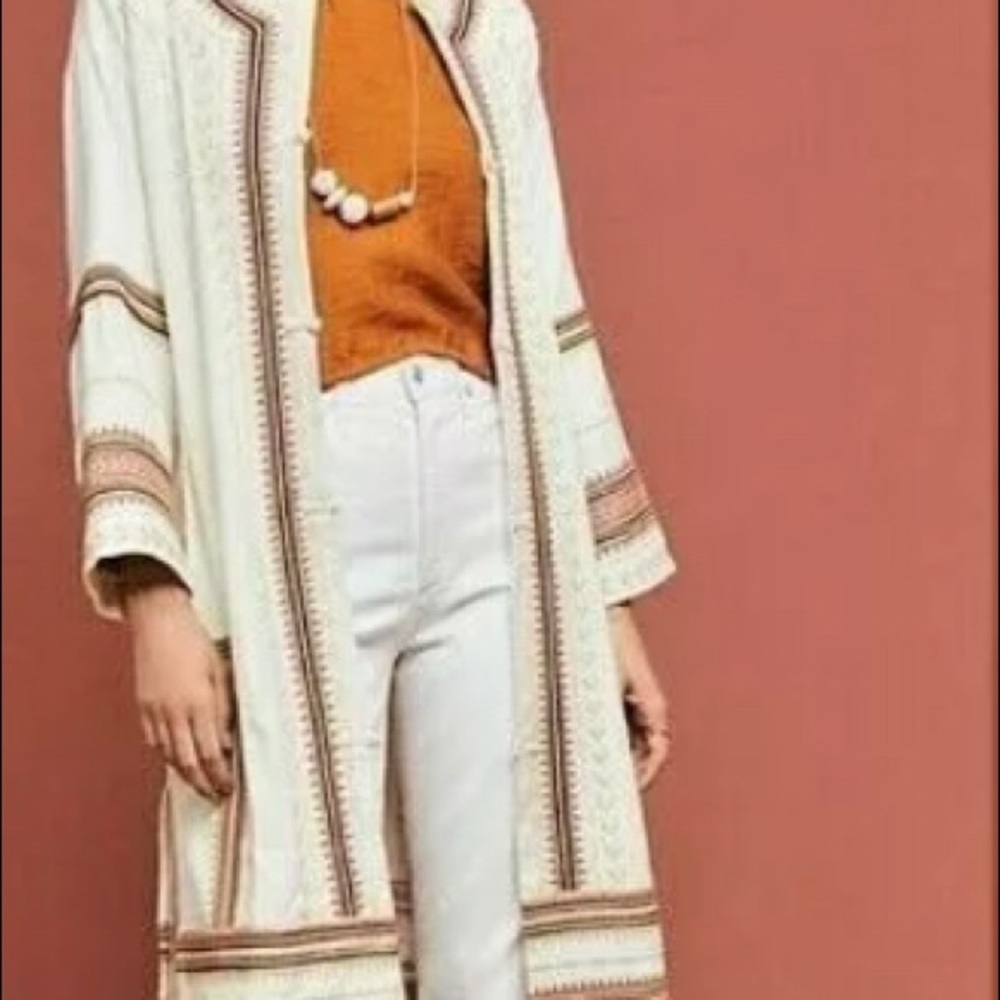 Anthropologie Frye Jadeline Embroidered Duster